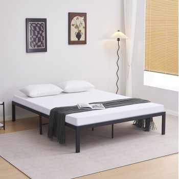 SUBSTRATE BED DOUBLE RANTO FK696.01 METAL IN BLACK FOR MATTRESS 200x160cm.