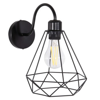 WALL SCONCE MILID FK4468 METAL IN BLACK 20x27x28Hcm.