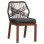 ALUMINUM DINING CHAIR HOWARD FK5547.11 BROWN COLOR--ROPE & CUSHION IN DARK GREY 55.5x60x84.5Hcm.