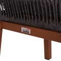 ALUMINUM DINING CHAIR HOWARD FK5547.11 BROWN COLOR--ROPE & CUSHION IN DARK GREY 55.5x60x84.5Hcm. ALUMINUM DINING CHAIR HOWARD FK5547.11 BROWN COLOR--ROPE & CUSHION IN DARK GREY 55.5x60x84.5Hcm.