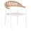 OUTDOOR DINING CHAIR BERG FK6284.01 ALUMINUM & TEXTILENE IN WHITE--P.E.TWISTED RATTAN 55x56x79Hcm.