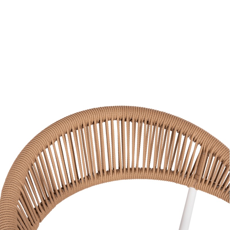 OUTDOOR DINING CHAIR BERG FK6284.01 ALUMINUM & TEXTILENE IN WHITE--P.E.TWISTED RATTAN 55x56x79Hcm. OUTDOOR DINING CHAIR BERG FK6284.01 ALUMINUM & TEXTILENE IN WHITE--P.E.TWISTED RATTAN 55x56x79Hcm.