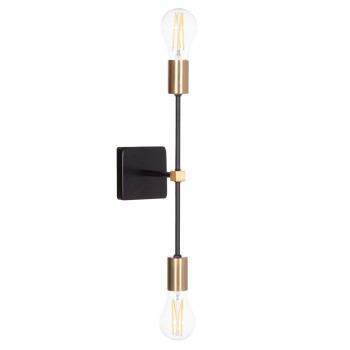 WALL SCONCE SABER2 FK4465 METAL IN BLACK & GOLD 10x14x41Hcm.