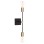 WALL SCONCE SABER2 FK4465 METAL IN BLACK & GOLD 10x14x41Hcm.