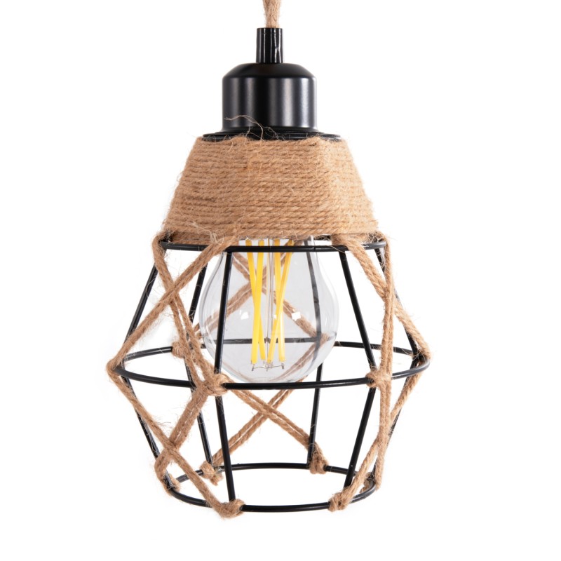WALL SCONCE KINAN FK4466 METAL-ROPE 15.5x21x44Hcm. WALL SCONCE KINAN FK4466 METAL-ROPE 15.5x21x44Hcm.