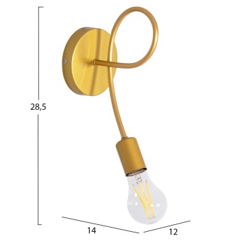 WALL SCONCE FRIDRIK FK7399.12 METAL IN GOLD 12x15.5x28.5Hcm