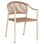 DINING ARMCHAIR KERLY FK6050.01 ALUMINUM IN OAK LOOK--P.E.RATTAN IN COPPER COLOR 54x58.5x76Hcm