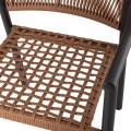 DINING ARMCHAIR KERLY FK6050.10 ALUMINUM IN DARK GREY--P.E.RATTAN IN BEIGE COLOR 54x58.5x76Hcm DINING ARMCHAIR KERLY FK6050.10 ALUMINUM IN DARK GREY--P.E.RATTAN IN BEIGE COLOR 54x58.5x76Hcm
