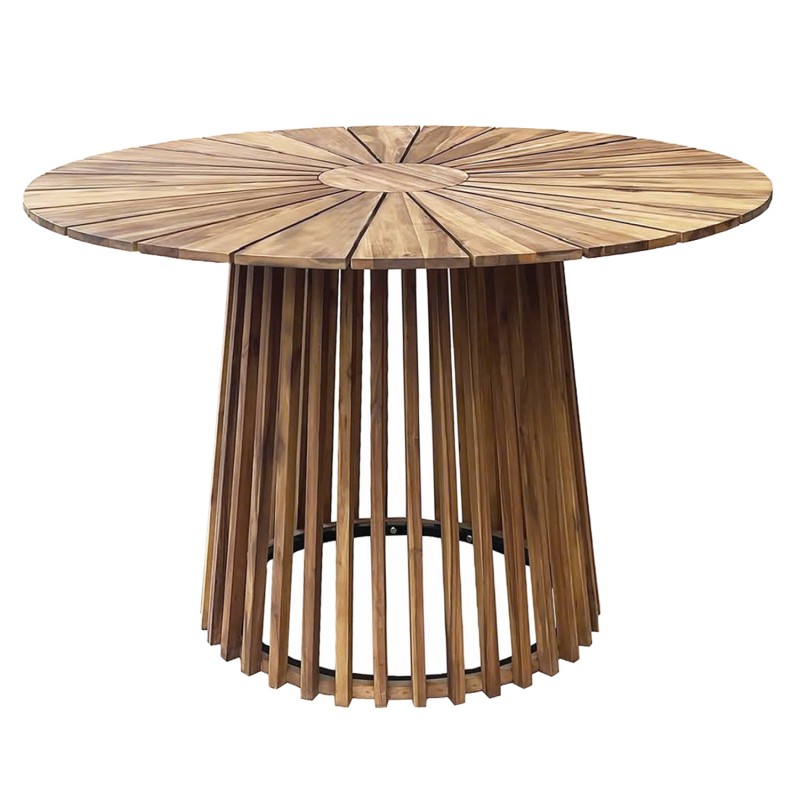 OUTDOOR DINING TABLE CRISTOBAL FK6234 ACACIA WOOD-METAL Φ120x76Hcm. OUTDOOR DINING TABLE CRISTOBAL FK6234 ACACIA WOOD-METAL Φ120x76Hcm.