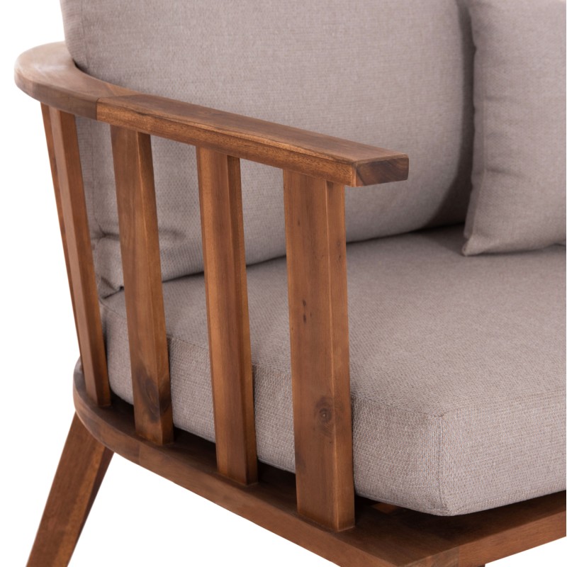 OUTDOOR LOUNGE SET 4PCS HARRA FK6236 ACACIA WOOD IN NATURAL--CUSHIONS IN GREY OUTDOOR LOUNGE SET 4PCS HARRA FK6236 ACACIA WOOD IN NATURAL--CUSHIONS IN GREY