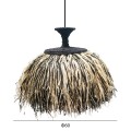 CEILING PENDANT LAMP ORDEM FK4716 SISAL & BANANA FIBERS CAP--BLACK & NATURAL Φ60x50Hcm. CEILING PENDANT LAMP ORDEM FK4716 SISAL & BANANA FIBERS CAP--BLACK & NATURAL Φ60x50Hcm.