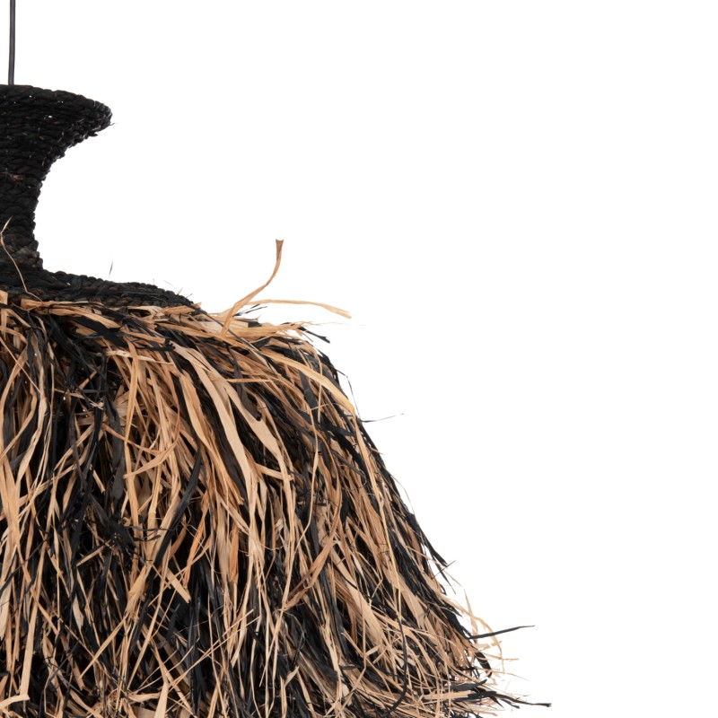 CEILING PENDANT LAMP ORDEM FK4716 SISAL & BANANA FIBERS CAP--BLACK & NATURAL Φ60x50Hcm. CEILING PENDANT LAMP ORDEM FK4716 SISAL & BANANA FIBERS CAP--BLACK & NATURAL Φ60x50Hcm.