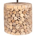 TABLE LAMP ROUND TWIGGY FK4427 DRIFTWOOD & BEIGE CAP Φ24.5x45Hcm. TABLE LAMP ROUND TWIGGY FK4427 DRIFTWOOD & BEIGE CAP Φ24.5x45Hcm.