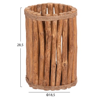 TABLE LAMP CYLINDRICAL GWYN FK4435 DRIFTWOOD BRANCHES IN NATURAL COLOR Φ18,5x28,5Hcm.