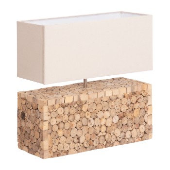 TABLE LAMP TWIGGY FK4437 DRIFTWOOD & WHITE CAP 50.5x16x45.5Hcm.