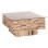 COFFEE TABLE SQUARE SPARROW FK9960 DRIFTWOOD--GLASS 95x95x51,5Hcm.