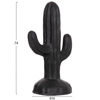 DECORATIVE FLOOR STANDING CACTUS FK4386.01S PLASTER IN BLACK 42x30x74Hcm.