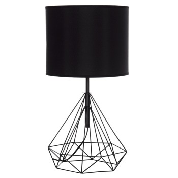 TABLE LAMP GEILO FK7416.11 METAL IN BLACK--BLACK PVC CAP Φ25x48.5Hcm.
