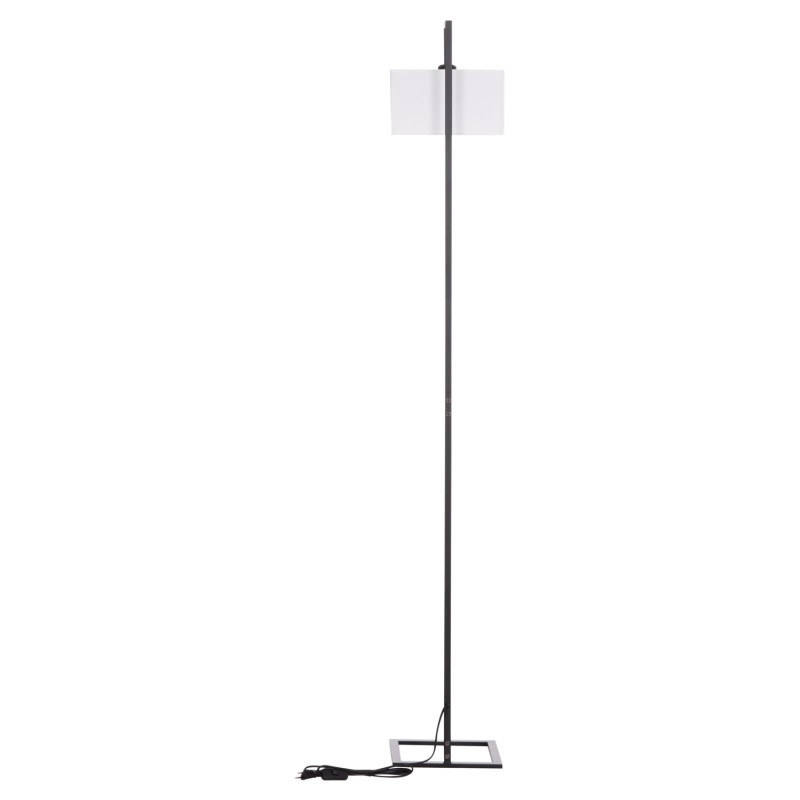 FLOOR STANDING LAMP BRANS FK7532.11 BLACK METAL--WHITE PVC CAP 25x33x170Hcm. FLOOR STANDING LAMP BRANS FK7532.11 BLACK METAL--WHITE PVC CAP 25x33x170Hcm.