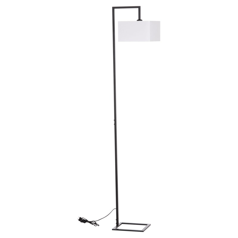 FLOOR STANDING LAMP BRANS FK7532.11 BLACK METAL--WHITE PVC CAP 25x33x170Hcm. FLOOR STANDING LAMP BRANS FK7532.11 BLACK METAL--WHITE PVC CAP 25x33x170Hcm.
