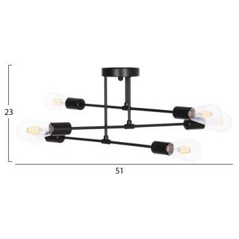 CEILING PENDANT MULTILIGHT FIXTURE LIGHTY FK7427.11 BLACK METAL 51x51x23Hcm. CEILING PENDANT MULTILIGHT FIXTURE LIGHTY FK7427.11 BLACK METAL 51x51x23Hcm.