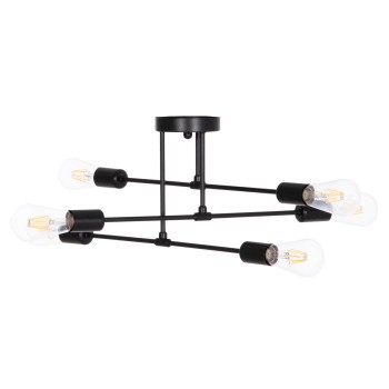 CEILING PENDANT MULTILIGHT FIXTURE LIGHTY FK7427.11 BLACK METAL 51x51x23Hcm.
