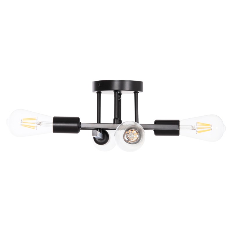 CEILING PENDANT MULTILIGHT FIXTURE LIGHTY FK7428.11 BLACK METAL 28x28x15Hcm.