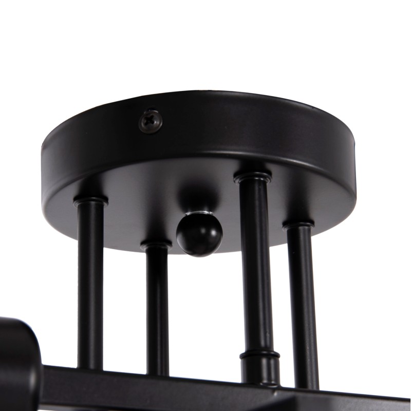 CEILING PENDANT MULTILIGHT FIXTURE LIGHTY FK7428.11 BLACK METAL 28x28x15Hcm.
