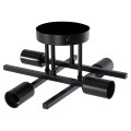 CEILING PENDANT MULTILIGHT FIXTURE LIGHTY FK7428.11 BLACK METAL 28x28x15Hcm.