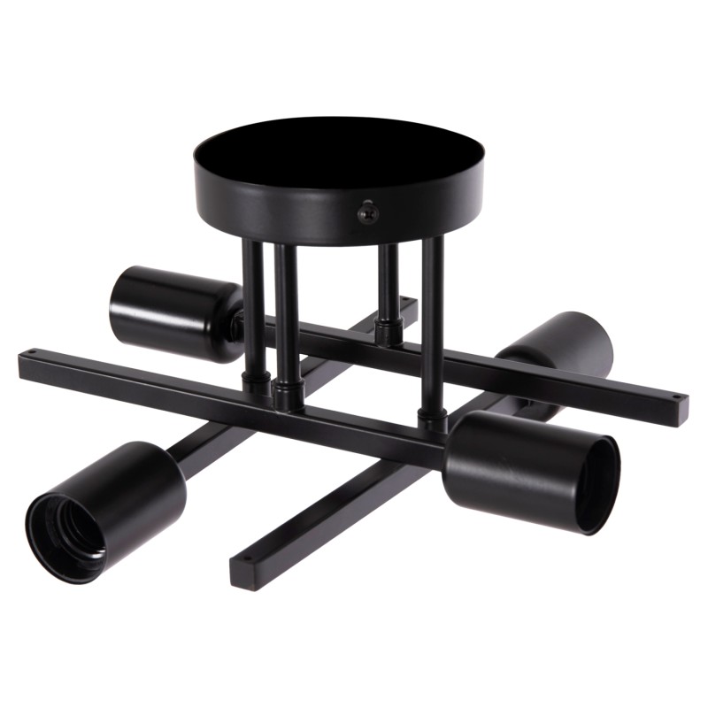 CEILING PENDANT MULTILIGHT FIXTURE LIGHTY FK7428.11 BLACK METAL 28x28x15Hcm.