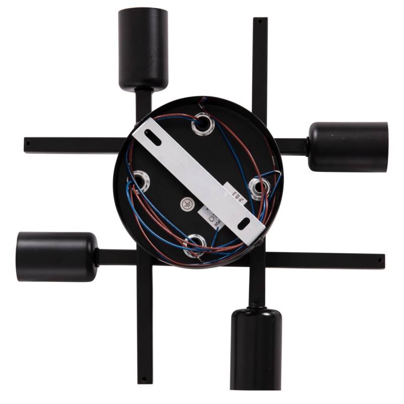 CEILING PENDANT MULTILIGHT FIXTURE LIGHTY FK7428.11 BLACK METAL 28x28x15Hcm.