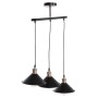 CEILING PENDANT 3-LIGHT BELL FK7533.11 BLACK METAL-BRONZE SOCKET Φ21,5x128Hcm.
