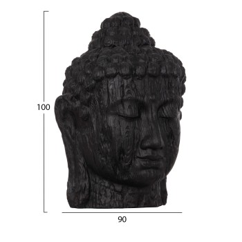 FLOOR DECORATION BUDDHA HEAD FK4385.01 PLASTER IN BLACK 90x90x100Hcm. FLOOR DECORATION BUDDHA HEAD FK4385.01 PLASTER IN BLACK 90x90x100Hcm.