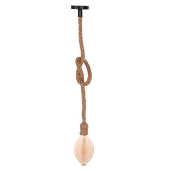 CEILING PENDANT LAMP WITH LIGHT BULB FK11927.01--ROPE 1M LONG AND 2cm THICK-E27 SOCKET