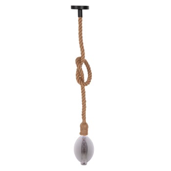 CEILING PENDANT LAMP WITH LIGHT BULB FK11927.02--ROPE 1M LONG AND 2cm THICK-E27 SOCKET