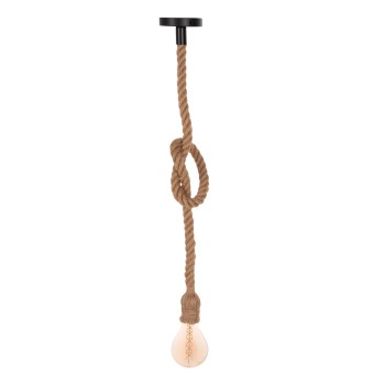 CEILING PENDANT LAMP WITH LIGHT BULB FK11928.01--ROPE 1M LONG AND 2cm THICK-E27 SOCKET
