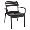 POLYPROPYLENE LOUNGE ARMCHAIR KORVER FK6333.02 BLACK 63.5x65x76Hcm. POLYPROPYLENE LOUNGE ARMCHAIR KORVER FK6333.02 BLACK 63.5x65x76Hcm.