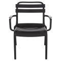 POLYPROPYLENE LOUNGE ARMCHAIR KORVER FK6333.02 BLACK 63.5x65x76Hcm. POLYPROPYLENE LOUNGE ARMCHAIR KORVER FK6333.02 BLACK 63.5x65x76Hcm.