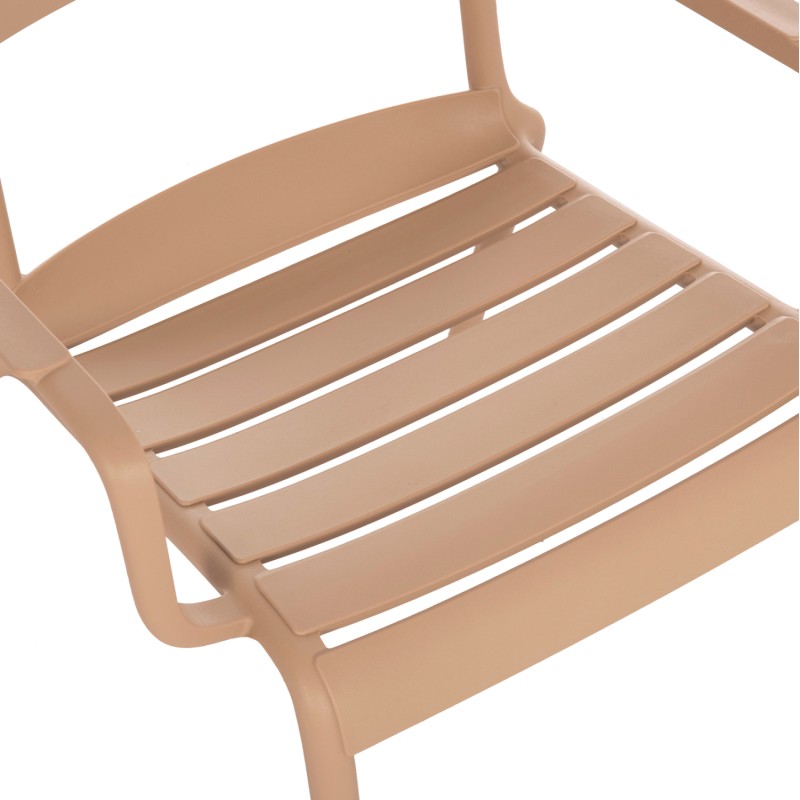 POLYPROPYLENE LOUNGE ARMCHAIR KORVER FK6333.04 CAPPUCCINO 63.5x65x76Hcm. POLYPROPYLENE LOUNGE ARMCHAIR KORVER FK6333.04 CAPPUCCINO 63.5x65x76Hcm.