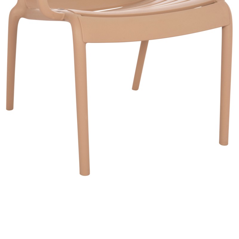 POLYPROPYLENE LOUNGE ARMCHAIR KORVER FK6333.04 CAPPUCCINO 63.5x65x76Hcm. POLYPROPYLENE LOUNGE ARMCHAIR KORVER FK6333.04 CAPPUCCINO 63.5x65x76Hcm.