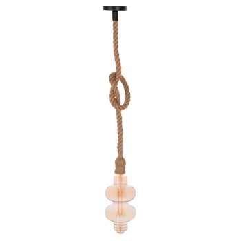 CEILING PENDANT LAMP WITH LIGHT BULB FK11929.01--ROPE 1M LONG AND 2cm THICK-E27 SOCKET