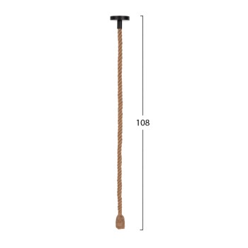 CEILING PENDANT LAMP WITH LIGHT BULB FK11930.01--ROPE 1M LONG AND 2cm THICK-E27 SOCKET
