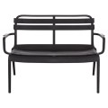POLYPROPYLENE 2-SEATER BENCH KORVER FK6332.02 BLACK 113x65x76Hcm. POLYPROPYLENE 2-SEATER BENCH KORVER FK6332.02 BLACK 113x65x76Hcm.