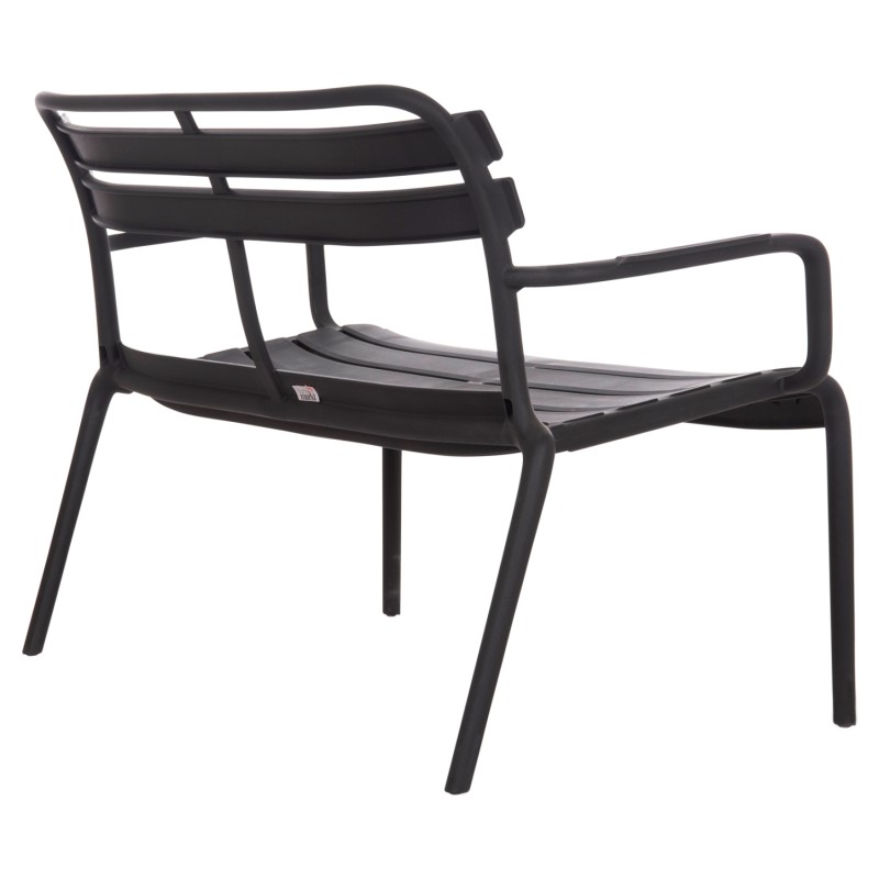 POLYPROPYLENE 2-SEATER BENCH KORVER FK6332.02 BLACK 113x65x76Hcm. POLYPROPYLENE 2-SEATER BENCH KORVER FK6332.02 BLACK 113x65x76Hcm.