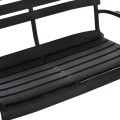 POLYPROPYLENE 2-SEATER BENCH KORVER FK6332.02 BLACK 113x65x76Hcm. POLYPROPYLENE 2-SEATER BENCH KORVER FK6332.02 BLACK 113x65x76Hcm.