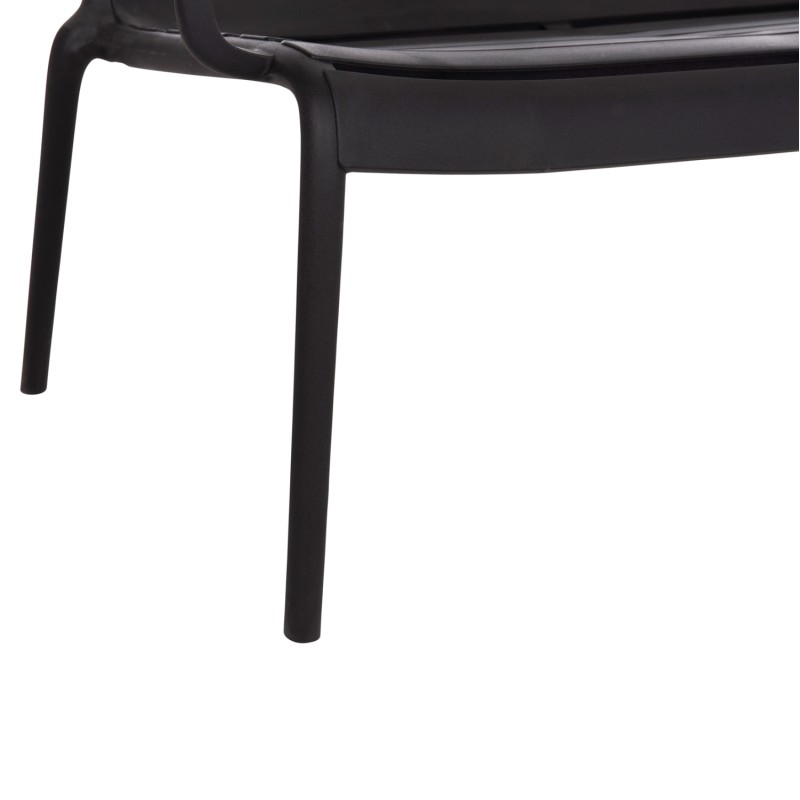 POLYPROPYLENE 2-SEATER BENCH KORVER FK6332.02 BLACK 113x65x76Hcm. POLYPROPYLENE 2-SEATER BENCH KORVER FK6332.02 BLACK 113x65x76Hcm.