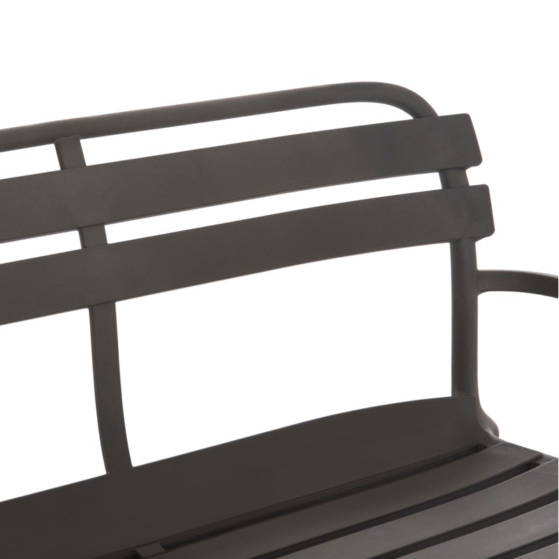 POLYPROPYLENE 2-SEATER BENCH KORVER FK6332.05 DARK OLIVE GREEN 113x65x76Hcm. POLYPROPYLENE 2-SEATER BENCH KORVER FK6332.05 DARK OLIVE GREEN 113x65x76Hcm.