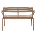POLYPROPYLENE 2-SEATER BENCH KORVER FK6332.04 CAPPUCCINO 113x65x76Hcm. POLYPROPYLENE 2-SEATER BENCH KORVER FK6332.04 CAPPUCCINO 113x65x76Hcm.