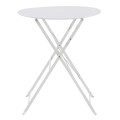 OUTDOOR ROUND FOLDABLE TABLE SOPHIE FK6336.01 METAL IN WHITE Φ60x70Hcm.
