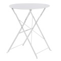 OUTDOOR ROUND FOLDABLE TABLE SOPHIE FK6336.01 METAL IN WHITE Φ60x70Hcm.